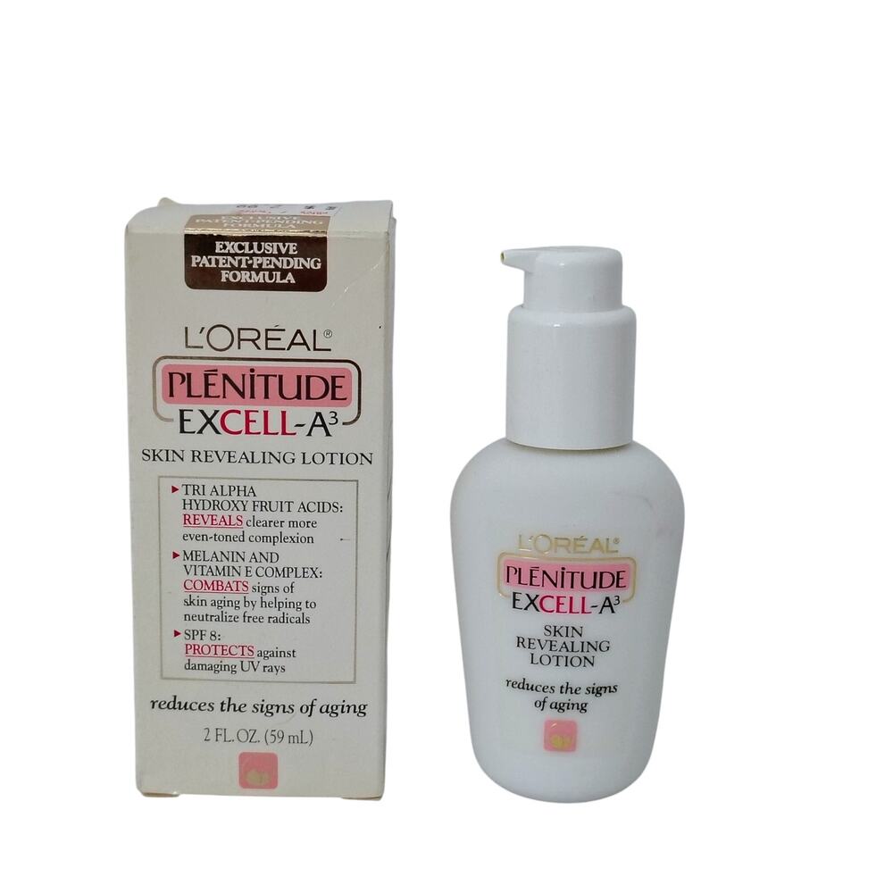 L'Oreal Plenitude Excell-A3 Skin Revealing Lotion SPF 8 Reduce Aging 2 oz Retire